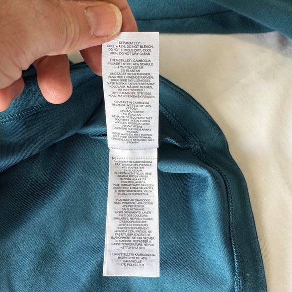 Gymshark Women's Long Sleeve Athletic Pullover Hoodie Teal XS Activewear Running - Picture 8 of 14